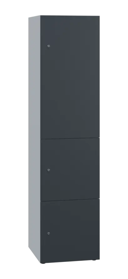 DOMINIT 431 úložná skříň 3-boxová, 1817x450x400 mm, korpus bílý, dvířka antracit